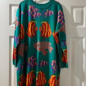 Vintage Betsey Johnson Punk Label Sweater Dress-one size